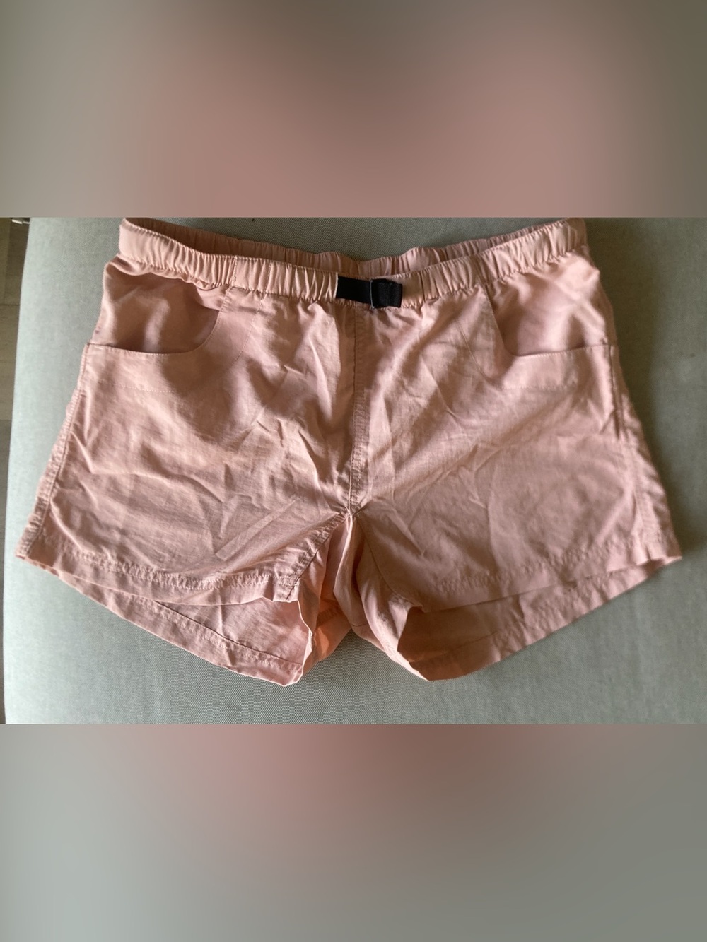 Kavu Elle Shorts in Cherry Blossom Pink with Built in belt